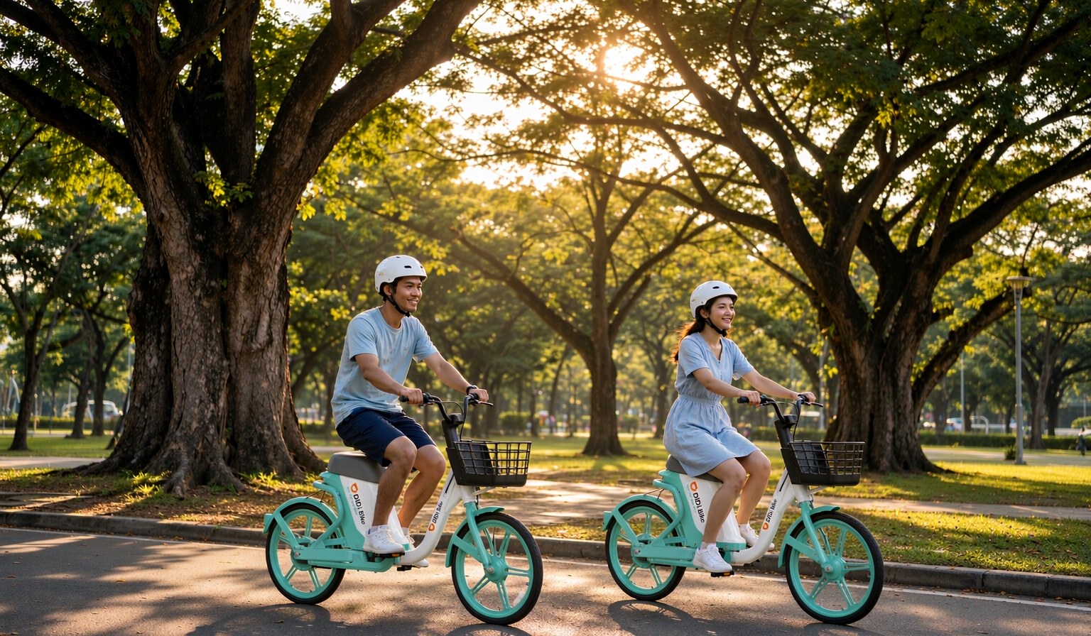 Riding together with friends